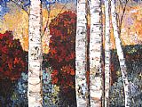 Birch Canvas Paintings - Birch Paradise